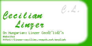 cecilian linzer business card